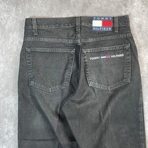 Tommy Hilfiger Vintage '99 Denim Jeans Men's Size 32 x 32 Black Y2K Logo Freedom
